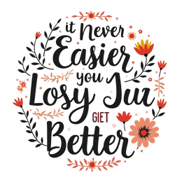 Hand-drawn inspirational floral quote design with colorful flowers and uplifting text in a circular arrangement