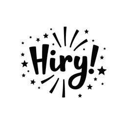 hiry exclamation SVG PNG design with hand-drawn style, bold lettering
