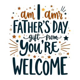 Playful Father's Day gift SVG design with bold text, colorful stars, and bright cheerful colors