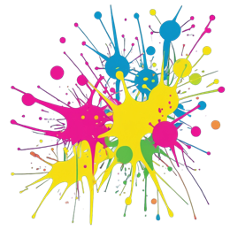 colorful splatter SVG PNG design with bold lettering