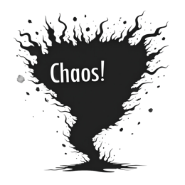 chaos artistic explosion SVG PNG design with bold lettering
