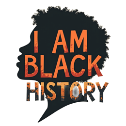i am black history SVG PNG design with bold lettering, an uplifting message