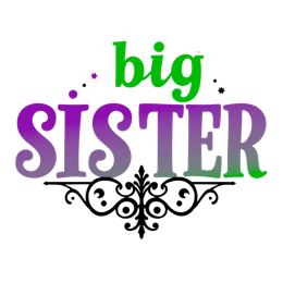 big sister shirt SVG PNG design with bold lettering
