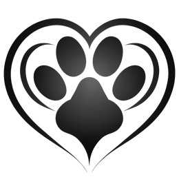 animal pawprint heart black shirt SVG PNG design with bold lettering