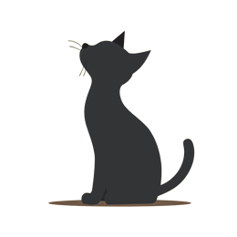 animals silhouette cat minimalism SVG PNG design with bold lettering