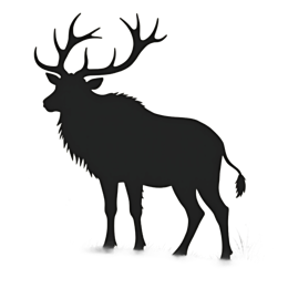 animals nature silhouette deer SVG PNG design with black and red floral elements
