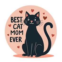 best cat mom ever shirt SVG PNG design with bold lettering
