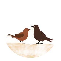 Minimalist brown birds SVG design with warm tones, perfect for Cricut and Silhouette crafts