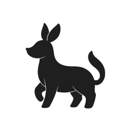 animals blackdog silhouette SVG PNG design with bold lettering