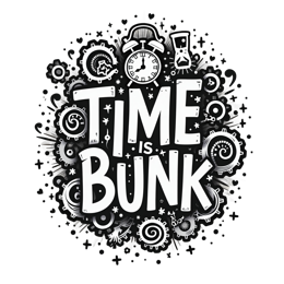 time bunk SVG PNG design with bold lettering