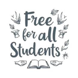 free for all students SVG PNG design with bold lettering, white floral elements, an uplifting message