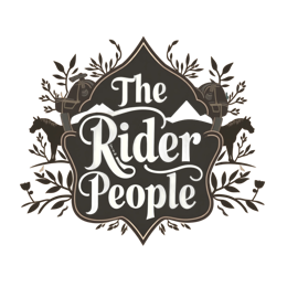 the rider people floral SVG PNG design with hand-drawn style, bold lettering, black and white floral elements