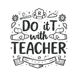 do it with teacher SVG PNG design with hand-drawn style, bold lettering
