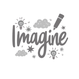 imagine creativity SVG PNG design with hand-drawn style, bold lettering, an uplifting message