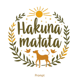 hakuna matata SVG PNG design with hand-drawn style, bold lettering, white and orange floral elements