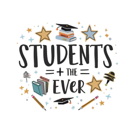 students the ever SVG PNG design with bold lettering