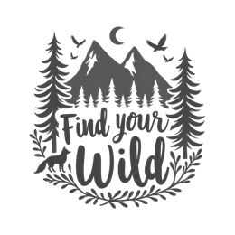 find your wild SVG PNG design with bold lettering
