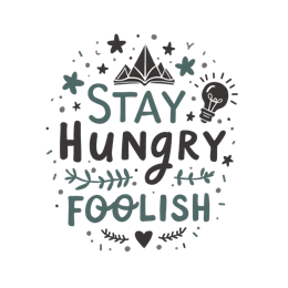 stay hungry SVG PNG design with hand-drawn style, bold lettering, black and green floral elements