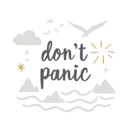 don't panic SVG PNG design with hand-drawn style