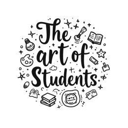 the art of students SVG PNG design with hand-drawn style, bold lettering