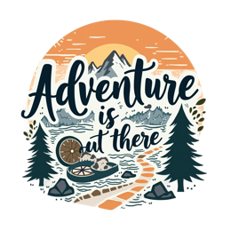 adventure is out there SVG PNG design with bold lettering
