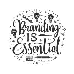 branding is essential SVG PNG design with hand-drawn style, bold lettering, an uplifting message