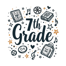 7th grade SVG PNG design with bold lettering