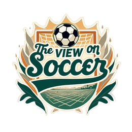 the view on soccer SVG PNG design with bold lettering, black and white floral elements