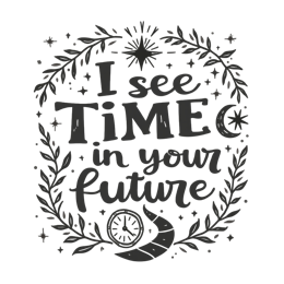 time future SVG PNG design with hand-drawn style, bold lettering