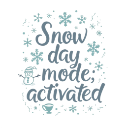 chill snowday SVG PNG design with bold lettering
