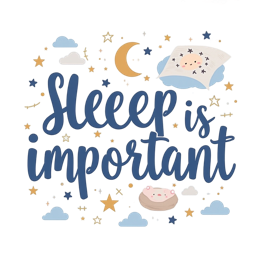 sleepisimportant stars SVG PNG design with bold lettering