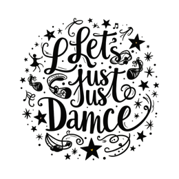 dance quote star patterns SVG PNG design with bold lettering