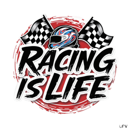 racing life SVG PNG design with bold lettering