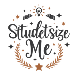 studetsize me SVG PNG design with black and orange floral elements, an uplifting message