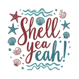shells handlettering SVG PNG design with hand-drawn style, bold lettering
