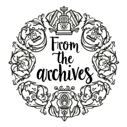 archive floral SVG PNG design with hand-drawn style, bold lettering, black and white floral elements