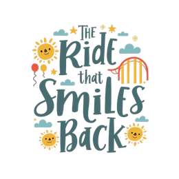 rollercoaster fun sunshine SVG PNG design with hand-drawn style, bold lettering