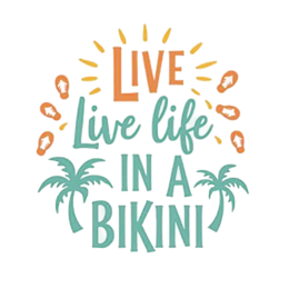 chill bikini SVG PNG design with bold lettering