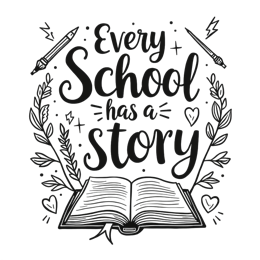 school quote story SVG PNG design with hand-drawn style, bold lettering, black and white floral elements