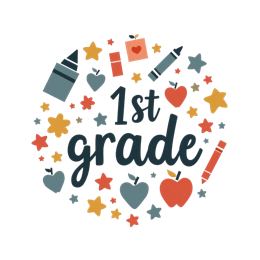 first grade supplies SVG PNG design