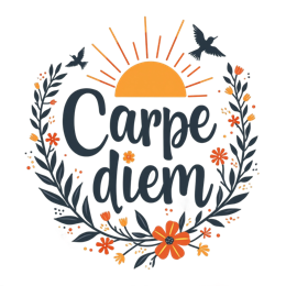 flower sunrise SVG PNG design with hand-drawn style, bold lettering, orange and green floral elements