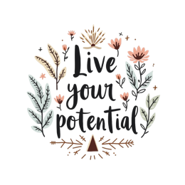 inspirational quote flora SVG PNG design with hand-drawn style, bold lettering, white floral elements