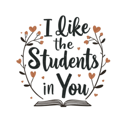 quotes students SVG PNG design with black and orange floral elements, an uplifting message