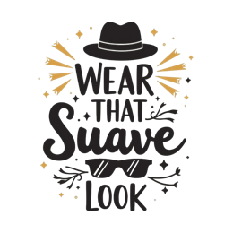 fashion suave look SVG PNG design with bold lettering