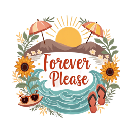 sunshine relaxation flower SVG PNG design with bold lettering, green and blue floral elements