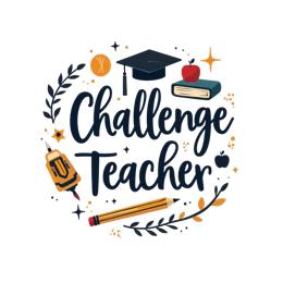 teacher challenge SVG PNG design with bold lettering
