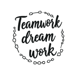 teamwork dreams SVG PNG design with hand-drawn style, an uplifting message