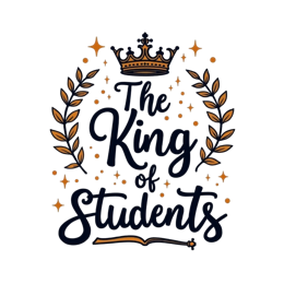 students king SVG PNG design with bold lettering, black floral elements