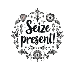 quote flower SVG PNG design with hand-drawn style, bold lettering, black and white floral elements