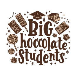chocolate students SVG PNG design with bold lettering